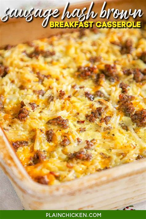 Sausage Hash Brown Breakfast Casserole Recipe