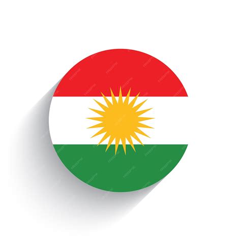 Premium Vector | National flag of iraqi kurdistan icon vector