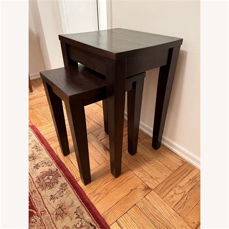 Pottery Barn Wood Nesting Tables - AptDeco