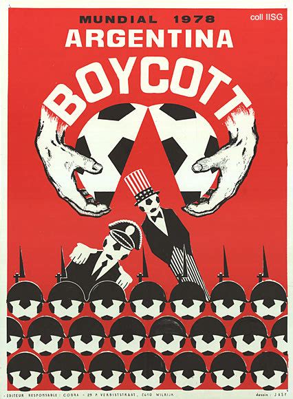 No More War! No More Fascism! No More Relegation! - Posters calling for the Boycott of the 1978 ...