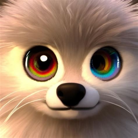 Premium Photo | A cat with rainbow colored eyes is shown with a rainbow colored eye.