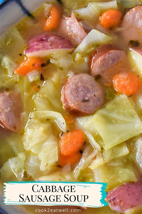Cabbage Sausage Soup | Cabbage and sausage, Sausage soup recipes
