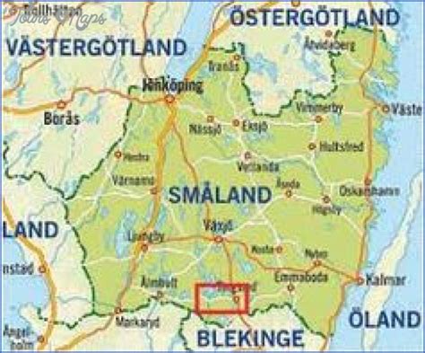 Smaland Sweden Map - ToursMaps.com