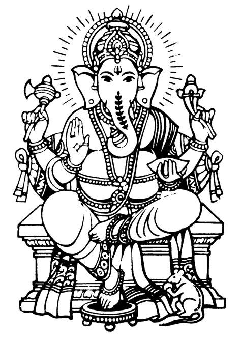 Ganesh Ji Image Black And White - ClipArt Best