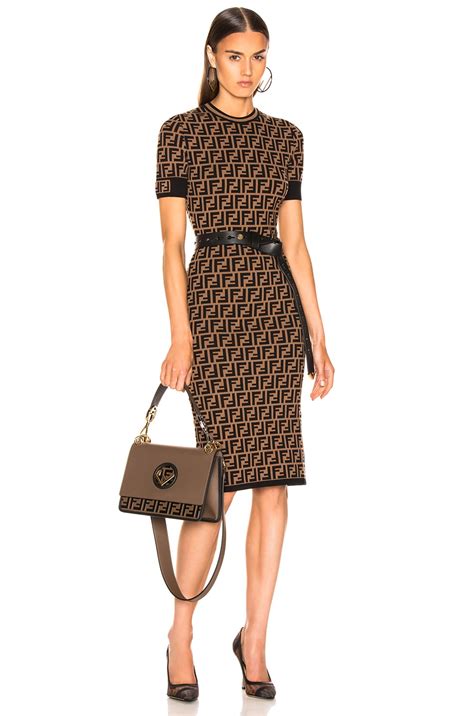 Fendi Knit Dress in Tobacco | FWRD