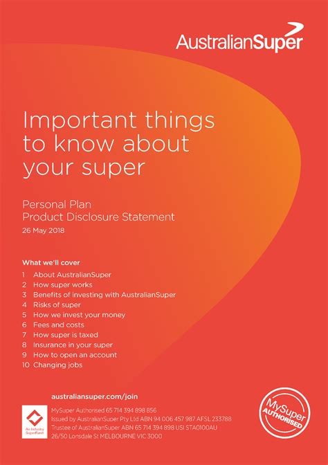 PDS - Practice materials - Important things to know about your super