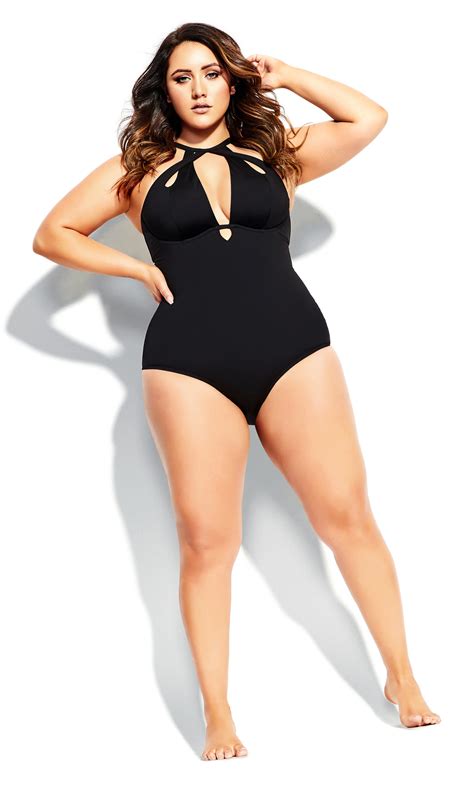 Cancun Underwire 1 Piece - black | Women's plus size swimwear, One