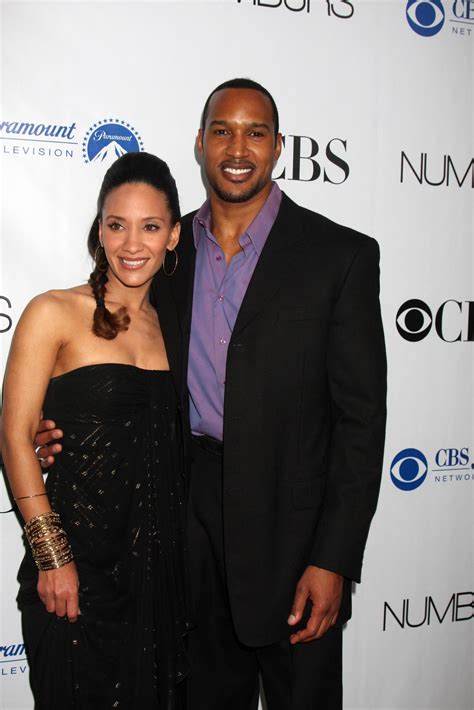 Sophina Brown Henry Simmons arriving at the Numb3rs 100th Episode Party