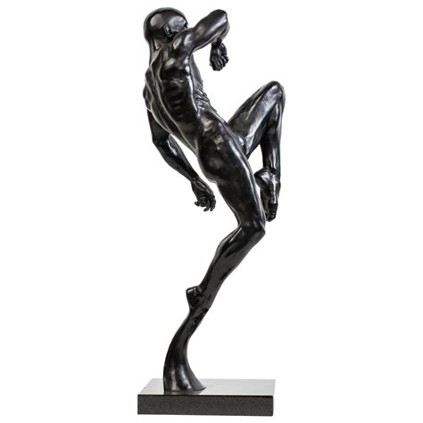 "Seated Male Nude, " Remarkable Bronze Sculpture by Choate, Figural