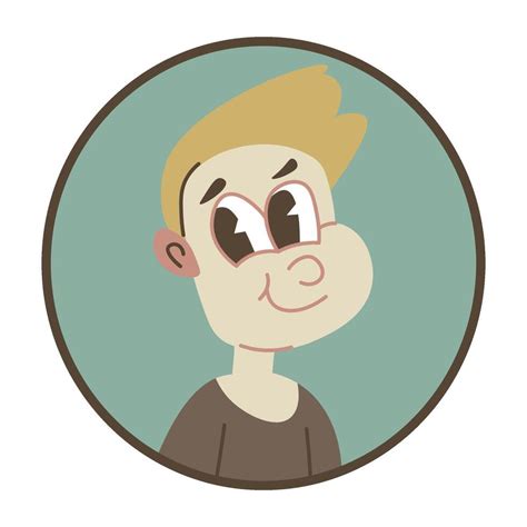 family tree avatar  uncle portrait  young man  vector art