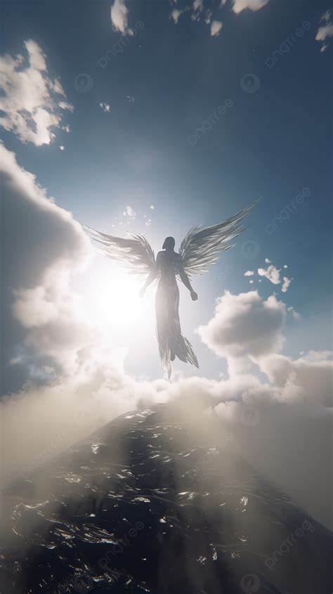 ángel Volando Cielo Camino Del Cielo Fondo De Ensueño de Pantalla