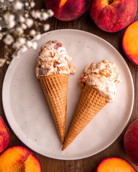 Peach Cobbler Ice Cream - In Bloom Bakery