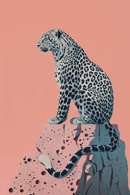 premium vector  leopard   rock   leopard