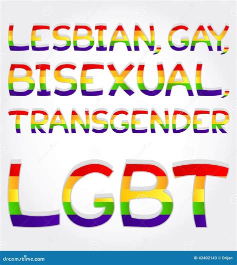 Lesbiana, Gay, Bisexual, Transexual, Frase Del Lgbt Ilustración del