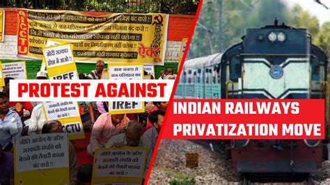 Railway workers' union protest against Indian government's ...