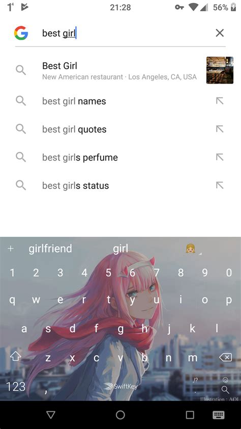 🦕👧🏼 Keyboard theme (SwiftKey) : r/ZeroTwo