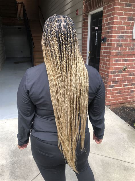 Blonde KNOTLESS braids black woman black women, KNOTLESS styles, blonde