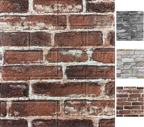 Amazon.com: 30 Pcs 28.81 Sq ft 3D Wall Panels Peel and Stick Foam Brick ...