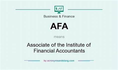 afa associate   institute  financial accountants  business