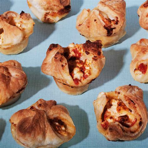 3-Ingredient Puff Pastry Bites with Roasted Red Peppers & Feta