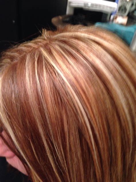 Caramel Hair Color With Blonde And Red Highlights