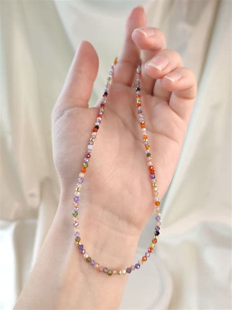 Чокер из натурального камня - Циркон в магазине «Line bracelet» на ...