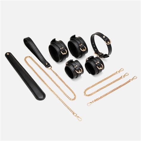 power play bdsm vegan leather set  pieces ozgaga