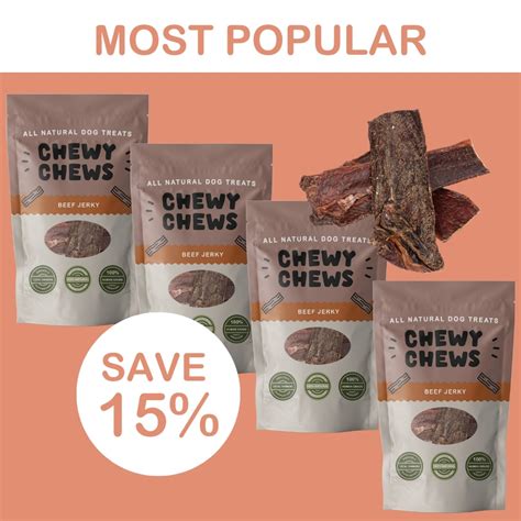 packs  beef jerkyn chewy chews