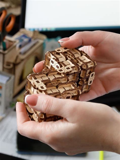 Деревянный конструктор, головоломка EWA Метаморфик Змея — Eco Wood Art ...