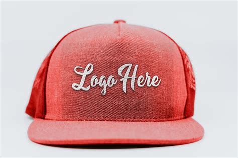 premium psd cap logo mockup design isolated