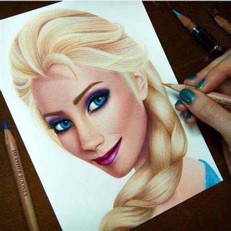 realistic elsa drawing disney disney frozen frozen youtube