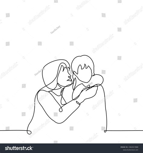 2 Older Woman Kissing Younger Woman Stock Vectors and Vector Art