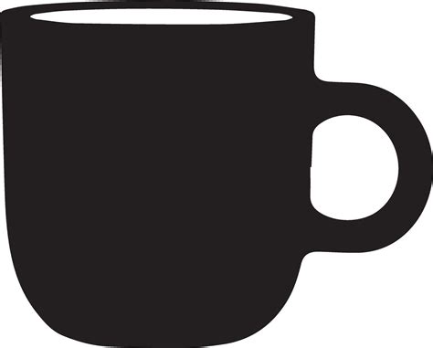 Coffee Mug vector silhouette illustration 7 34212550 Vector Art at Vecteezy