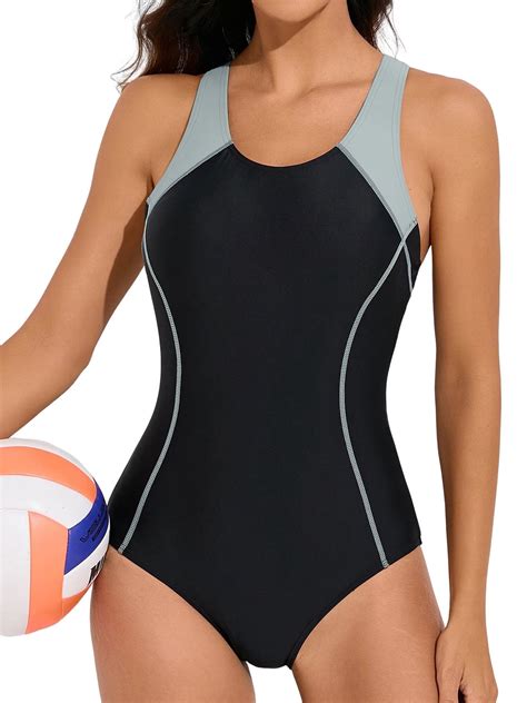 Charmo One Piece Athletic Racerback Swimsuit Women Slimming Bathing