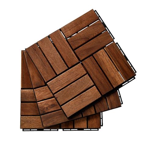 tunearary      brown square wood interlocking flooring tiles