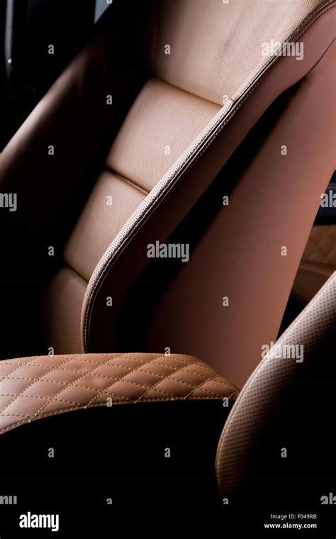 leather car seat close  photo stock photo alamy
