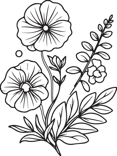 Daisy Sweet Pea April birth flower, sweet pea, and daisy drawing, April