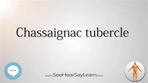 Chassaignac tubercle Anatomy Named After People 🔊 - YouTube