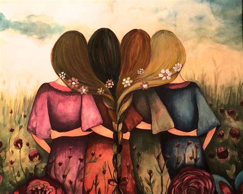 Desenho De 4 Amigas Juntas - Desenho De Quatro Amigas - FDPLEARN