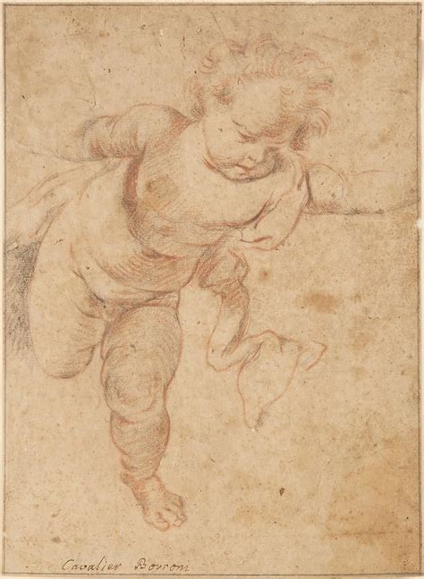 17th century PUTTO; WITH A STUDY FOR STANDING PUTTO VERSO VENETIAN ...