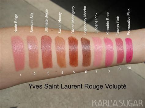 Makeup and beauty blog, Lipstick swatches, Ysl lipstick