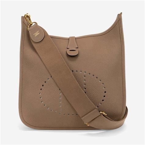 hermes evelyne  taurillon clemence beige de weimar saclab