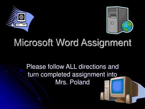 microsoft word assignment powerpoint