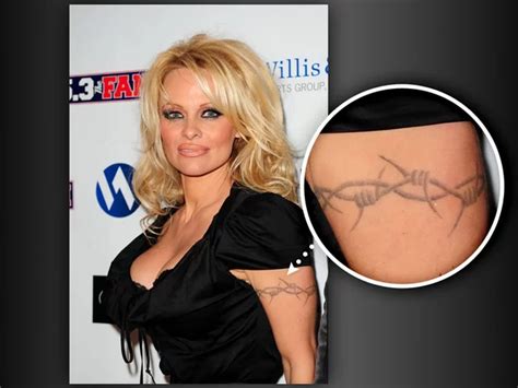 Pamela Anderson Sleeve Barb Wire Tattoo - | Tattoomagz › Tattoo Designs