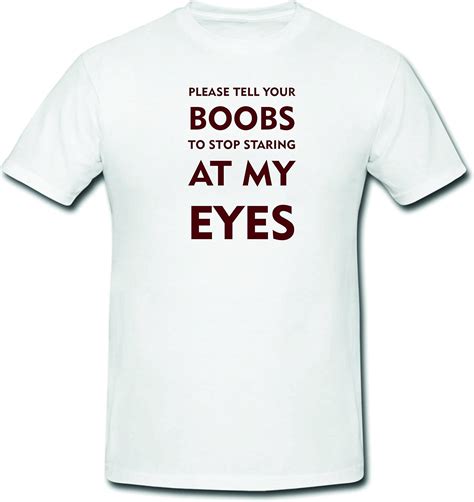 Ecool Coole Designer T Shirt Funny Please Tell Your Boobs to Stop