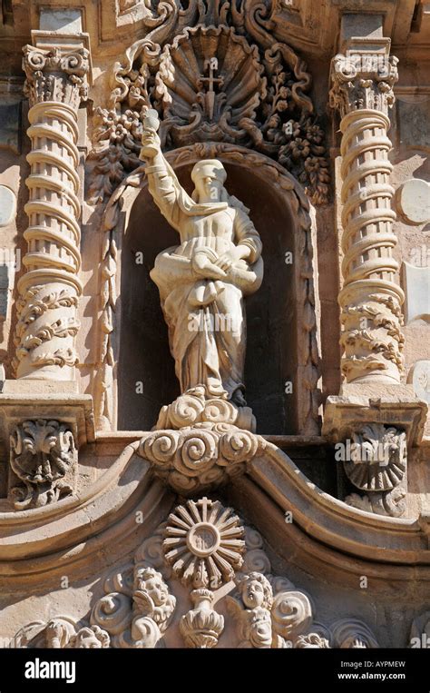 Statue, Santiago Apostol Church, Orihuela, Alicante, Spain Stock Photo ...