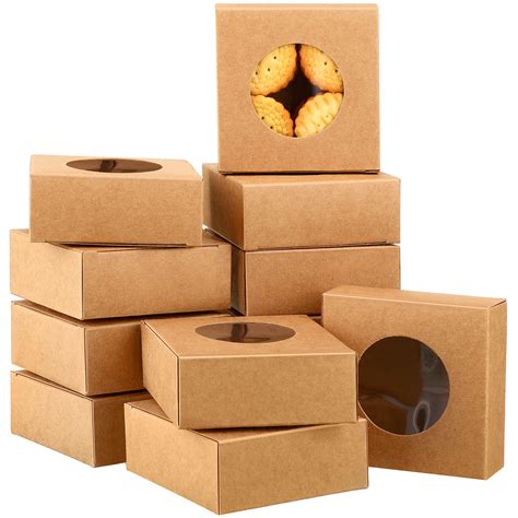 mua chinco  pcs kraft paper box  clear window homemade soap boxes