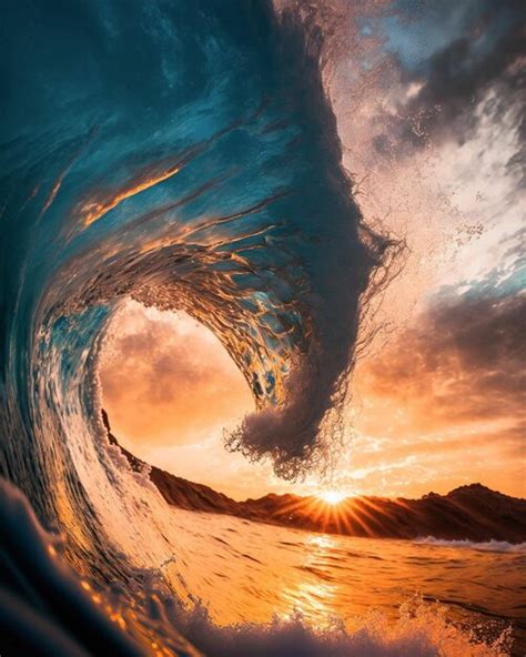 Premium AI Image | Surf wave wallpaper