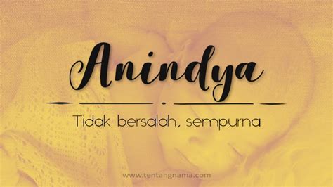 arti nama anindya tentangnama