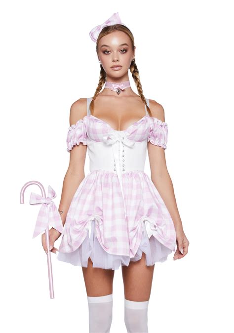 Bo Peep Costume Sexy Womens Halloween Costume - Gingham – Dolls Kill
